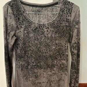 Sparkle embellished tunic black & grey